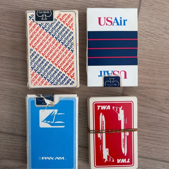 Vintage 14 Decks Playing Cards Airlines, Cruise American, TWA, United, Carnival - Picture 5 of 5